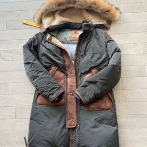 Parajumpers leather shearling jacket